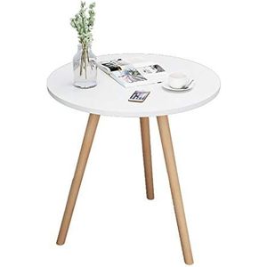 Prachtige salontafel, Europese eenvoudige kleine ronde tafel, multifunctionele massief houten bank bijzettafel/nachtkastje/telefoontafel (Kleur: B, Maat: 40X32CM)
