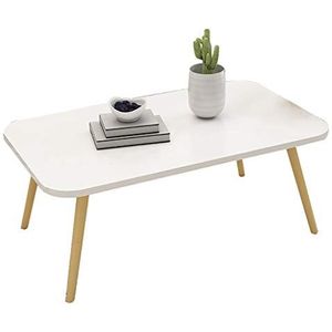 Prachtige salontafel, Europese eenvoudige (100x55x40cm) lage tafel, multifunctionele massief houten zittafel, slaapkamer vrijetijdstafel (Kleur: A)