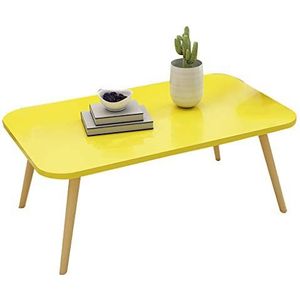 Prachtige salontafel, Europese eenvoudige (100x55x40cm) lage tafel, multifunctionele massief houten zittafel, slaapkamer vrijetijdstafel (Kleur: B)