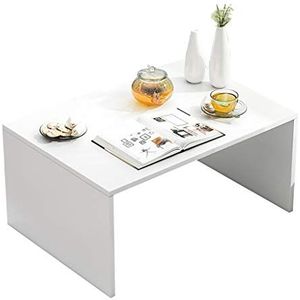 Prachtige salontafel, lage tafel in Japanse stijl (wit), kan worden gebruikt als computertafel/erkertafel/bedtafel/tv-kastrek (afmetingen: 120x50x40cm)
