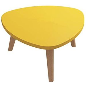 Prachtige salontafel, massief houten tafel voor kleine appartementen met driehoekige poten (H33CM), Nordic Simple Leisure tafel/bed computertafel/sofa bijzettafel (kleur: C, maat: 60X33CM)