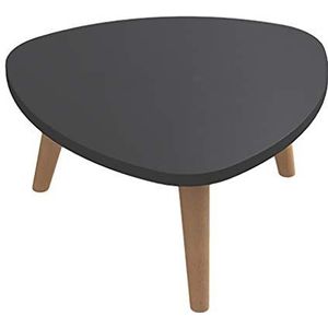 Prachtige salontafel, massief houten tafel voor kleine appartementen met driehoekige poten (H33CM), Nordic Simple Leisure tafel/bed computertafel/sofa bijzettafel (Kleur: A, Maat: 60X33CM)