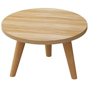 Prachtige salontafel, klein formaat massief houten tafelpoten H33CM ronde lage tafel, Nordic Simple Leisure tafel/bed computertafel/sofa bijzettafel (Kleur: A, Maat: 40X33CM)