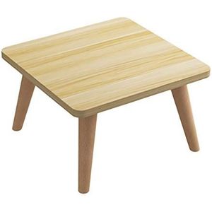 Prachtige salontafel, klein appartement massief houten tafelpoten H33CM vierkante lage tafel, Nordic Simple Leisure tafel/bed computertafel/sofa bijzettafel (Kleur: C, Maat: 50X50X33CM)