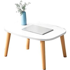 Prachtige salontafel, kleine vierkante lage tafel (H30CM), Nordic Simple massief houten tafelpoot, vrijetijdstafel/bed computertafel (kleur: B, maat: 60X40X30CM)