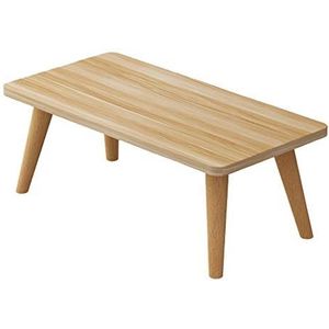 Prachtige salontafel, klein formaat massief houten tafelpoten H33CM lage tafel, Nordic Simple Leisure tafel/bed computertafel/sofa bijzettafel (Kleur: C, Maat: 60X40X33CM)
