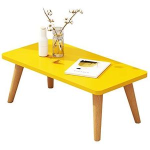 Prachtige salontafel, klein formaat massief houten tafelpoten H33CM lage tafel, Nordic Simple Leisure tafel/bed computertafel/sofa bijzettafel (Kleur: A, Maat: 60X40X33CM)