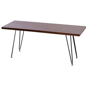 Prachtige salontafel, klein appartement massief houten lage tafel, Scandinavisch eenvoudig grenen tafelblad + smeedijzeren beugel Vrijetijdstafel/bank bijzettafel (Kleur: B, Maat: 100X50X43CM)