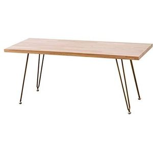 Prachtige salontafel, klein appartement massief houten lage tafel, Scandinavisch eenvoudig grenen tafelblad + smeedijzeren beugel Vrijetijdstafel/bank bijzettafel (Kleur: A, Maat: 80X40X43CM)