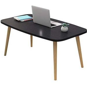 Prachtige salontafel, klein formaat massief houten tafel met lage basis, Scandinavisch minimalistisch EI-niveau milieubescherming gelamineerd houtnerf tafelblad (kleur: C, maat: 80X40X42CM)