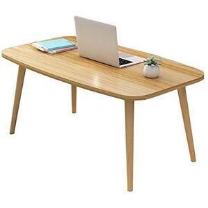 Prachtige salontafel, klein formaat massief houten tafel met lage basis, Scandinavisch minimalistisch EI-niveau milieubescherming gelamineerd houtnerf tafelblad (kleur: A, maat: 120X60X42M)