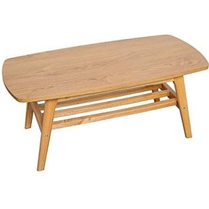 Prachtige salontafel, Scandinavisch klein appartement dubbellaags houten H42CM lage tafel, eenvoudige slaapkamer/woonkamer vierkante vrijetijdstafel/studeertafel (Kleur: A, Maat: 120X55X42CM)