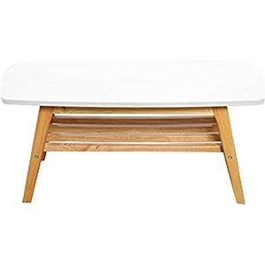 Prachtige salontafel, Scandinavisch klein appartement dubbellaags houten H42CM lage tafel, eenvoudige slaapkamer/woonkamer vierkante vrijetijdstafel/studeertafel (Kleur: C, Maat: 100X50X42CM)