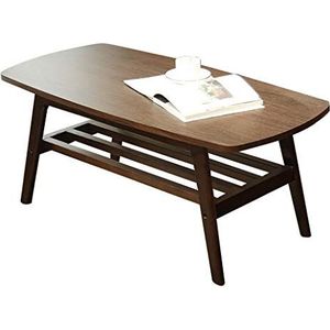 Prachtige salontafel, Scandinavisch klein appartement dubbellaags houten H42CM lage tafel, eenvoudige slaapkamer/woonkamer vierkante vrijetijdstafel/studeertafel (Kleur: B, Maat: 100X50X42CM)