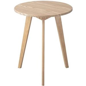 Prachtige salontafel, Scandinavisch klein appartement kleine ronde tafel, eenvoudige slaapkamer/woonkamer bijzettafel/nachtkastje/hoektafel (natuurlijke houtkleur) (afmetingen: 80x70cm)