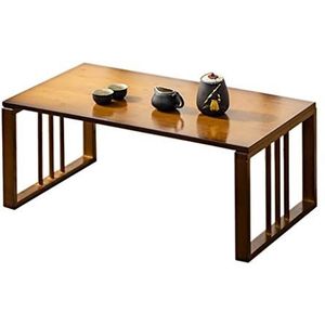 Prachtige salontafel, massief hout H33CM lage tafel, bed bamboe bureau/computerbureau/vrijetijdstafel, Japanse theetafel (afmetingen: 99x45x33cm)
