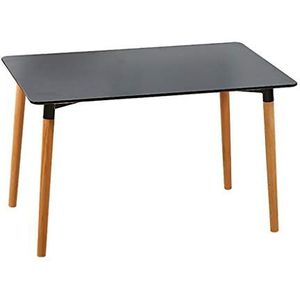 Prachtige salontafel, huishoudelijke massief houten eettafel (120x60x75cm), vierkante eenvoudige vrijetijdstafel in Europese stijl (Kleur: B)