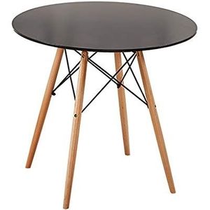 Prachtige salontafel, ronde eenvoudige zakelijke onderhandelingstafel in Europese stijl, huishoudelijke massief houten vrijetijdseettafel (kleur: C, maat: 60CM)