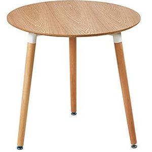 Prachtige salontafel, ronde eenvoudige zakelijke onderhandelingstafel in Europese stijl, huishoudelijke massief houten vrijetijdseettafel (kleur: C, maat: 60CM)