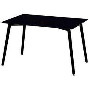 Prachtige salontafel, huishoudelijk massief hout (120x60x75cm) eettafel voor 4 personen, Europese eenvoudige vrijetijdstafel (kleur: zwart)