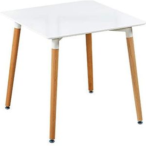 Prachtige salontafel, vierkante, eenvoudige zakelijke onderhandelingstafel in Europese stijl, massief hout voor huishoudelijk gebruik H75CM Vrijetijdseettafel (Kleur: B, Maat: 60CM)