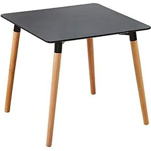 Prachtige salontafel, vierkante, eenvoudige zakelijke onderhandelingstafel in Europese stijl, massief hout voor huishoudelijk gebruik H75CM Vrijetijdseettafel (Kleur: C, Maat: 60CM)