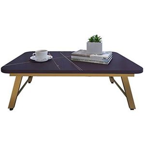 Prachtige klaptafel, salontafel met erker, marmer massief hout, lichte luxe kleine salontafel/bureau, lage tafel op de vensterbank (afmetingen: 70X45X30CM)