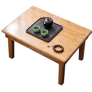 Prachtige salontafel, massief hout in Japanse stijl Woonkamer Vrijetijdstafel/bureau/eettafel, opvouwbare vierkante lage tafel voor thuis (afmetingen: 80X60X32CM)