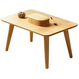 Prachtige salontafel, massief houten Japanse vrijetijdstafel/bureau/eettafel, huishoudelijk beukenhout H32cm lage tafel (afmetingen: 80X40X32CM)