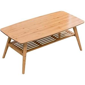 Prachtige klaptafel, massief houten dubbellaagse salontafel in de woonkamer, Japanse stijl woonkamer/slaapkamer vrijetijdstafel (Kleur: B, Maat: 100X60X50CM)