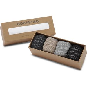 GoBabyGo - Combo Box - Bamboe Antislip Sokjes - 4 Paar