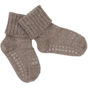 GoBabyGo - Alpaca Wollen Baby Sokken - Walnut