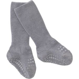 GoBabyGo - Katoenen Antislip Sokjes - Grey Melange - Sokken
