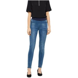 Freequent, Dames, Jeans, Blauw, Maat: S Leer,