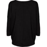 Gebreide Trui - Black - 3/4 Mouwen - Ronde Hals