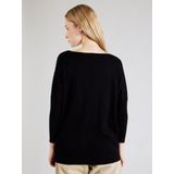 Gebreide Trui - Black - 3/4 Mouwen - Ronde Hals