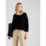 Gebreide Trui - Black - 3/4 Mouwen - Ronde Hals