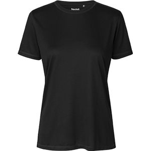 Neutral Damen-Sport-T-Shirt aus recyceltem Polyester, black, Gr. S