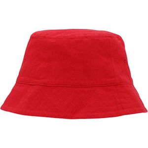 Fairtrade Bucket Hat 100% Katoen Red - S/M