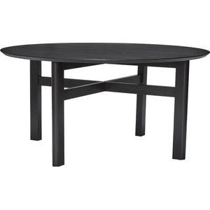 HÜBSCH INTERIOR - FJORD zwarte ronde salontafel van FSC® essen - Ø80xh42 cm