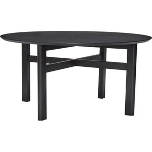 Hubsch - Salontafel - Zwart - Eikenhout - Ø80xh42cm