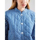 Lollys Laundry - Tussenjas - Saffier/Wit - Gewatteerde Jas