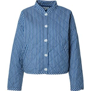 Lollys Laundry - Tussenjas - Saffier/Wit - Gewatteerde Jas