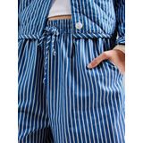 Lollys Laundry - Liamll - Broek - Blauw - Gestreepte Elastische Taillebroek