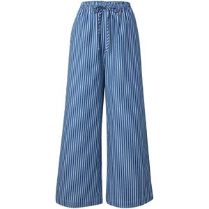 Lollys Laundry - Liamll - Broek - Blauw - Gestreepte Elastische Taillebroek