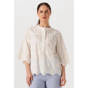 Lollys Laundry - Bonoll Shirt - Overhemd - Crème - Katoen