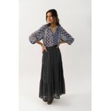 Lollys Laundry - Top - Blauw - Lange Mouwen