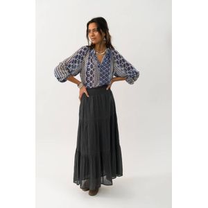 Lollys Laundry - Top - Blauw - Lange Mouwen