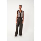 Lollys Laundry - RingoLL - Wide Leg Broek - Bruin - High Waist