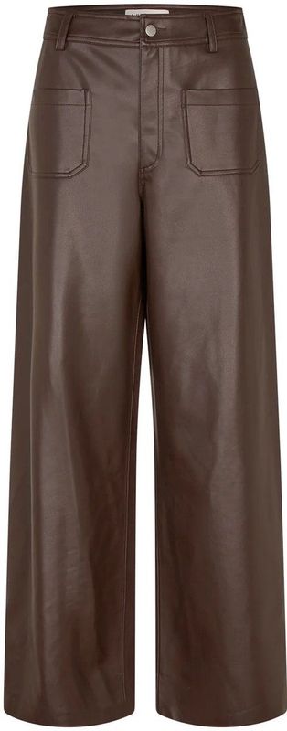 Lollys Laundry - RingoLL - Wide Leg Broek - Bruin - High Waist